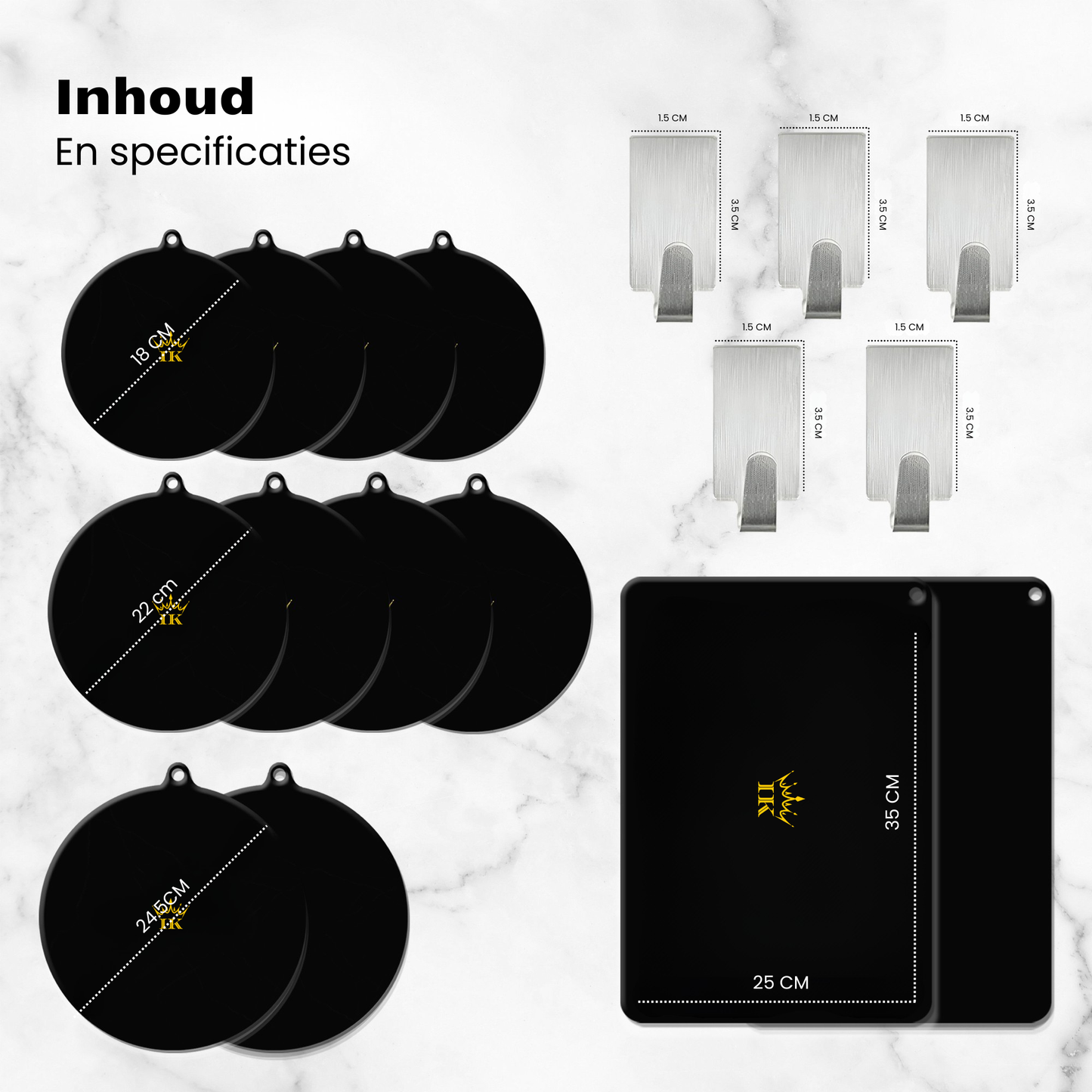 Induction Protectors - Black, Premium Quality