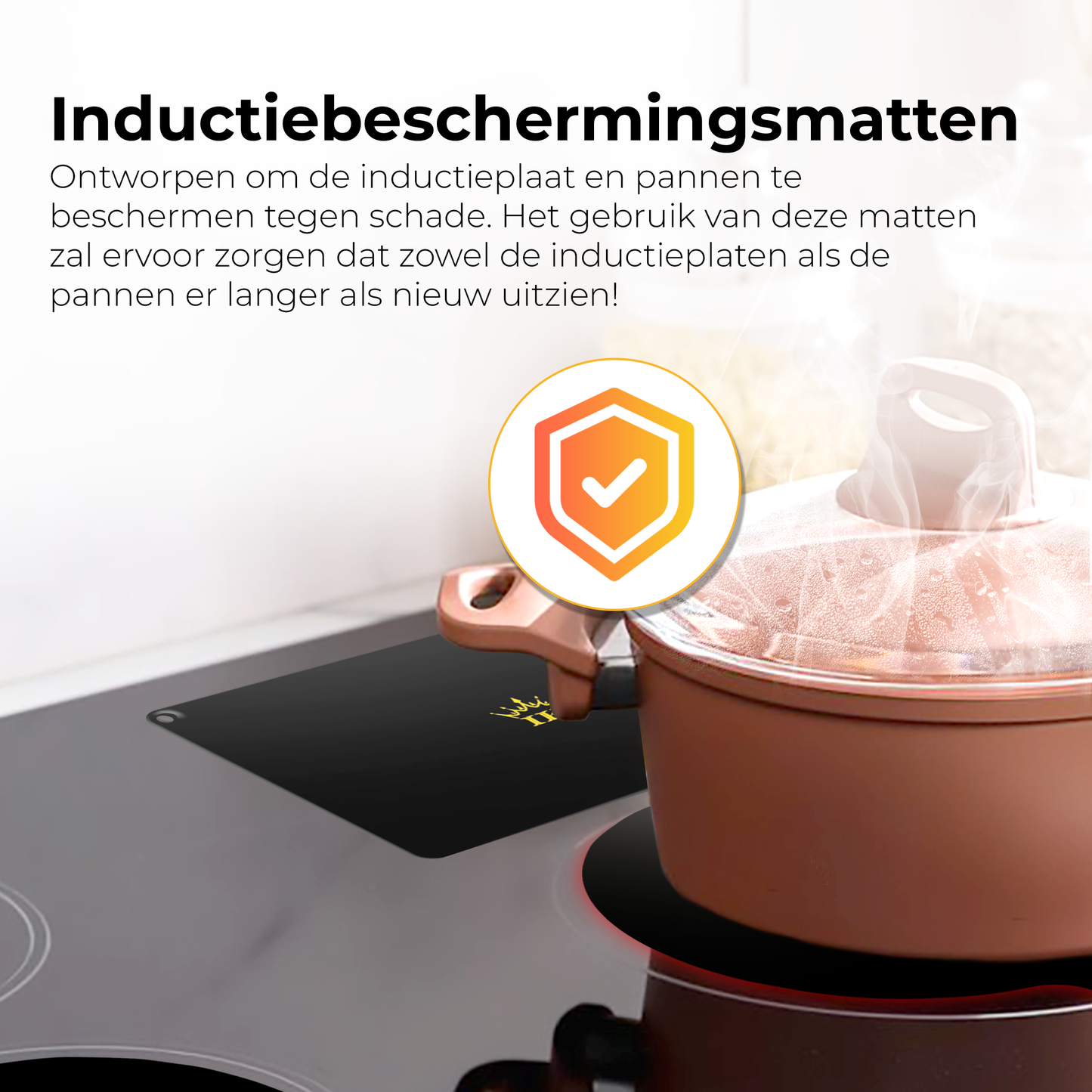 Inductie Beschermers - Zwart, Premium Kwaliteit