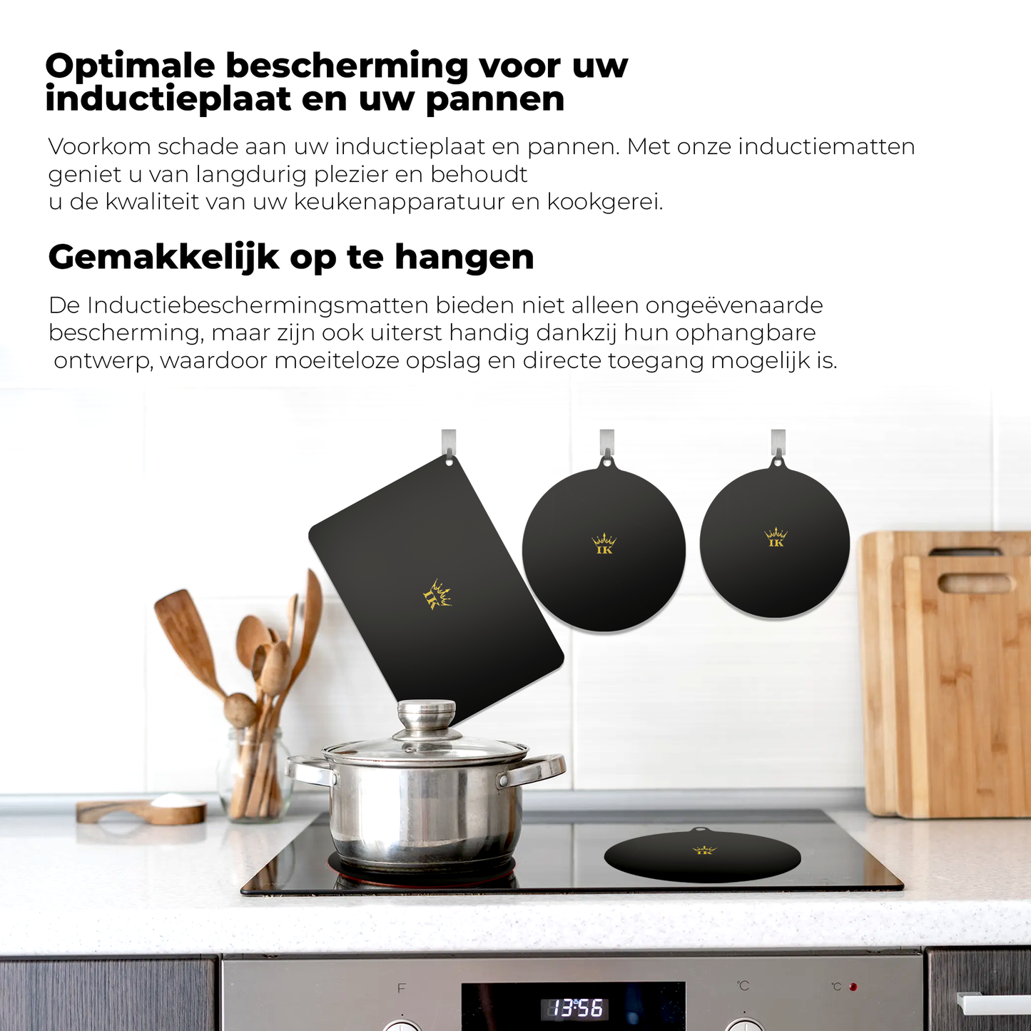 Inductie Beschermers - Zwart, Premium Kwaliteit