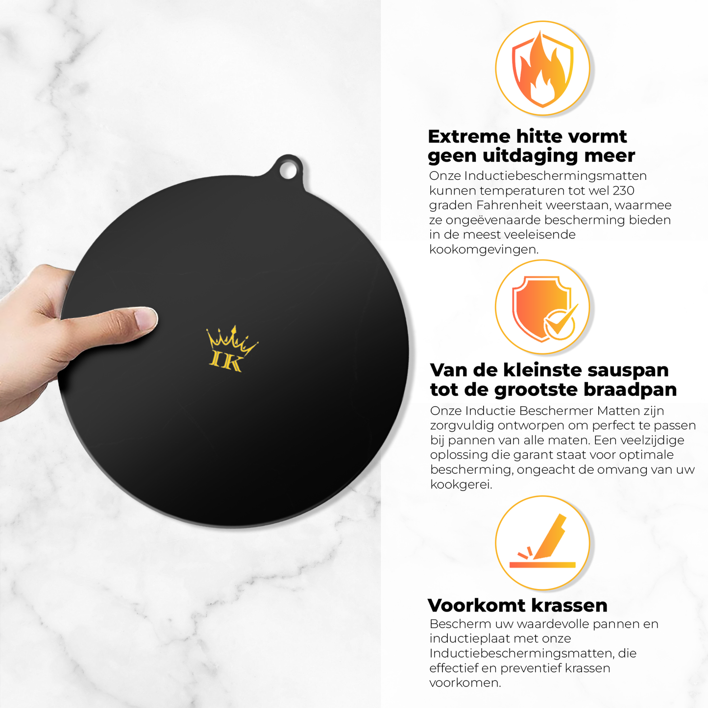 Inductie Beschermers - Zwart, Premium Kwaliteit