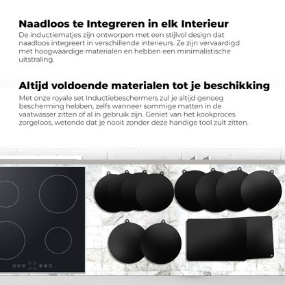 Inductie Beschermers - Zwart, 12 stuks