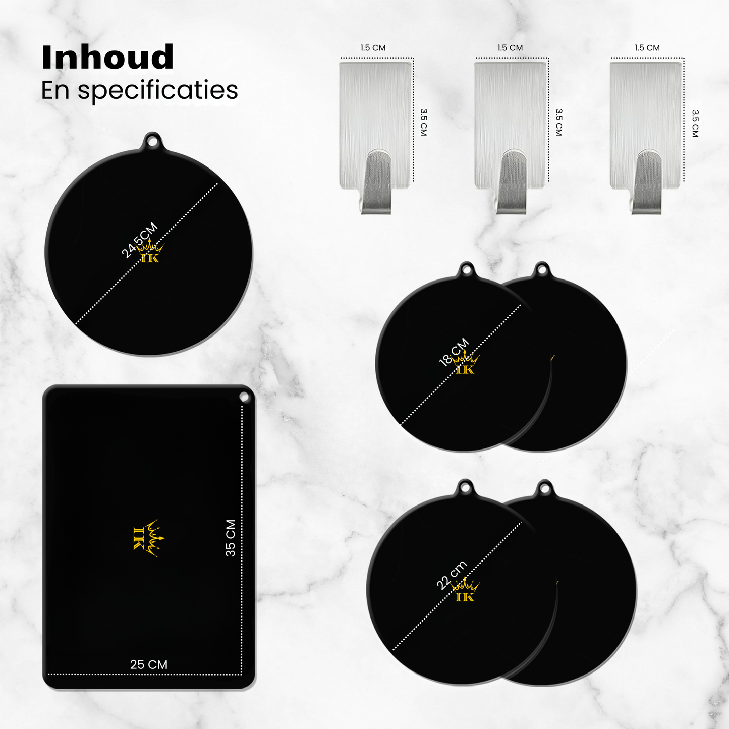 Induction Protectors - Black, Premium Quality