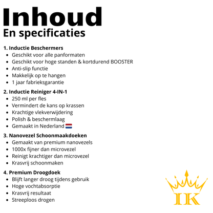 Inductie Onderhoudspakket Bescherming & Reiniging